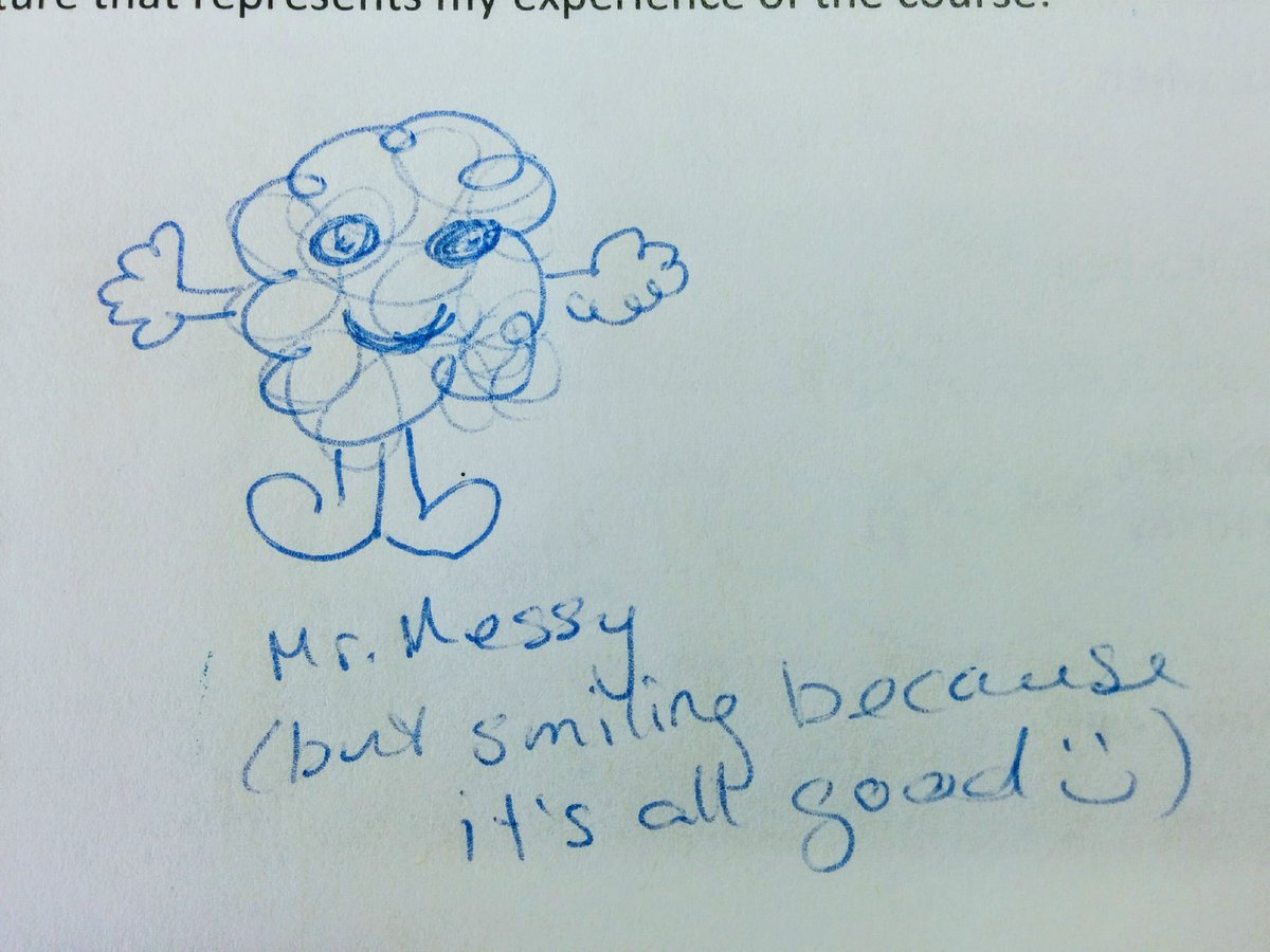 _missroya's tweet image. ❤ how this participant doodled their experience of #CoLabAB #systemicdesign course. Mr. Messy...but still smiling! Take that, complexity! 💪