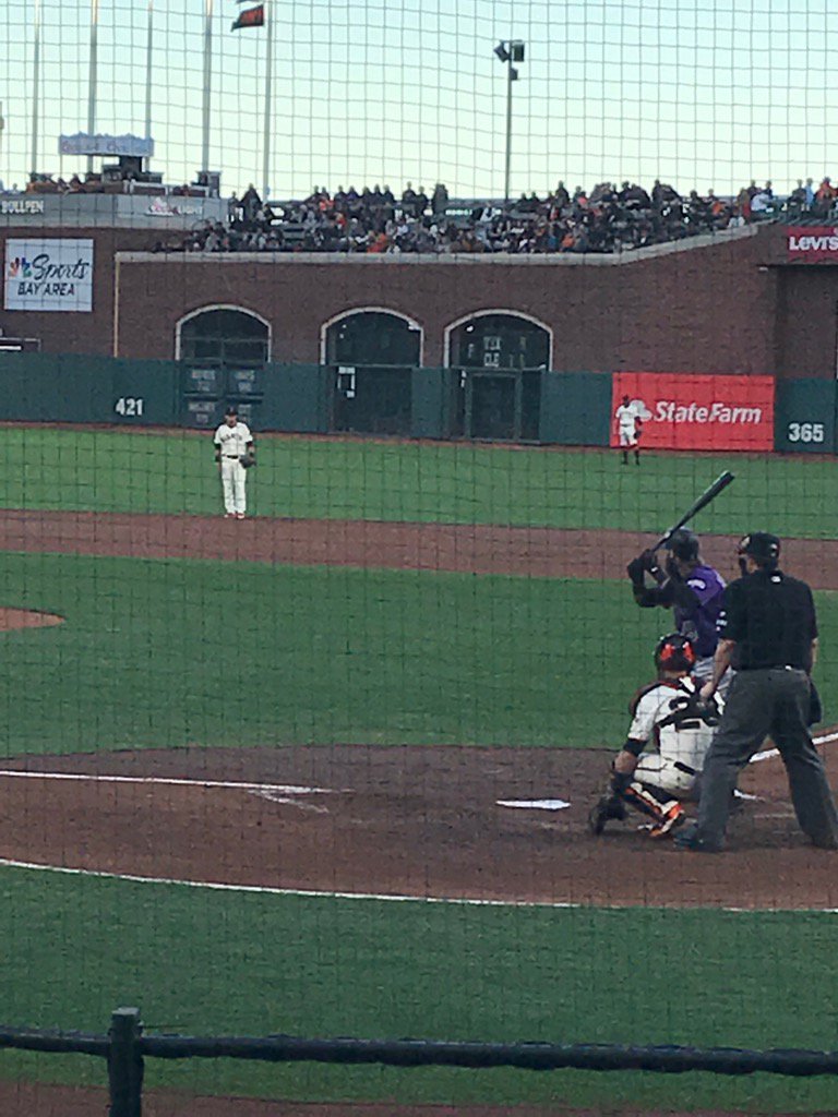 ChrisJFuselier's tweet photo. At AT&T Park in San Francisco watching @Rockies play Giants. #GoRockies #EndTheSlump https://t.co/fTz6I7D1F2