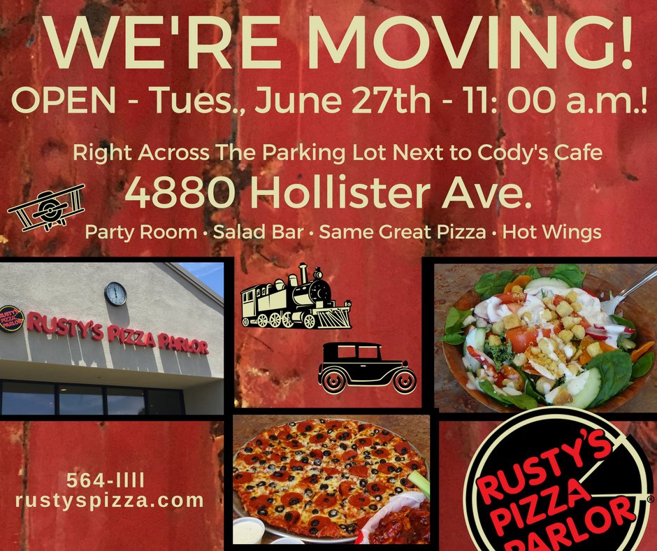 RustysPizza's tweet photo. See you tomorrow! #rustyspizza #santabarbara #4880hollister #goleta https://t.co/K0ql6ONjbJ