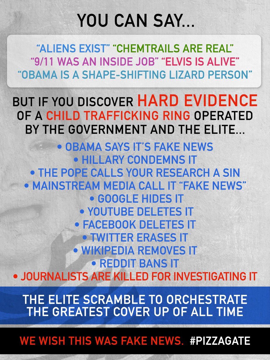 getitkim's tweet photo. #PizzaGate is not fake news https://t.co/6rG6igoa1U