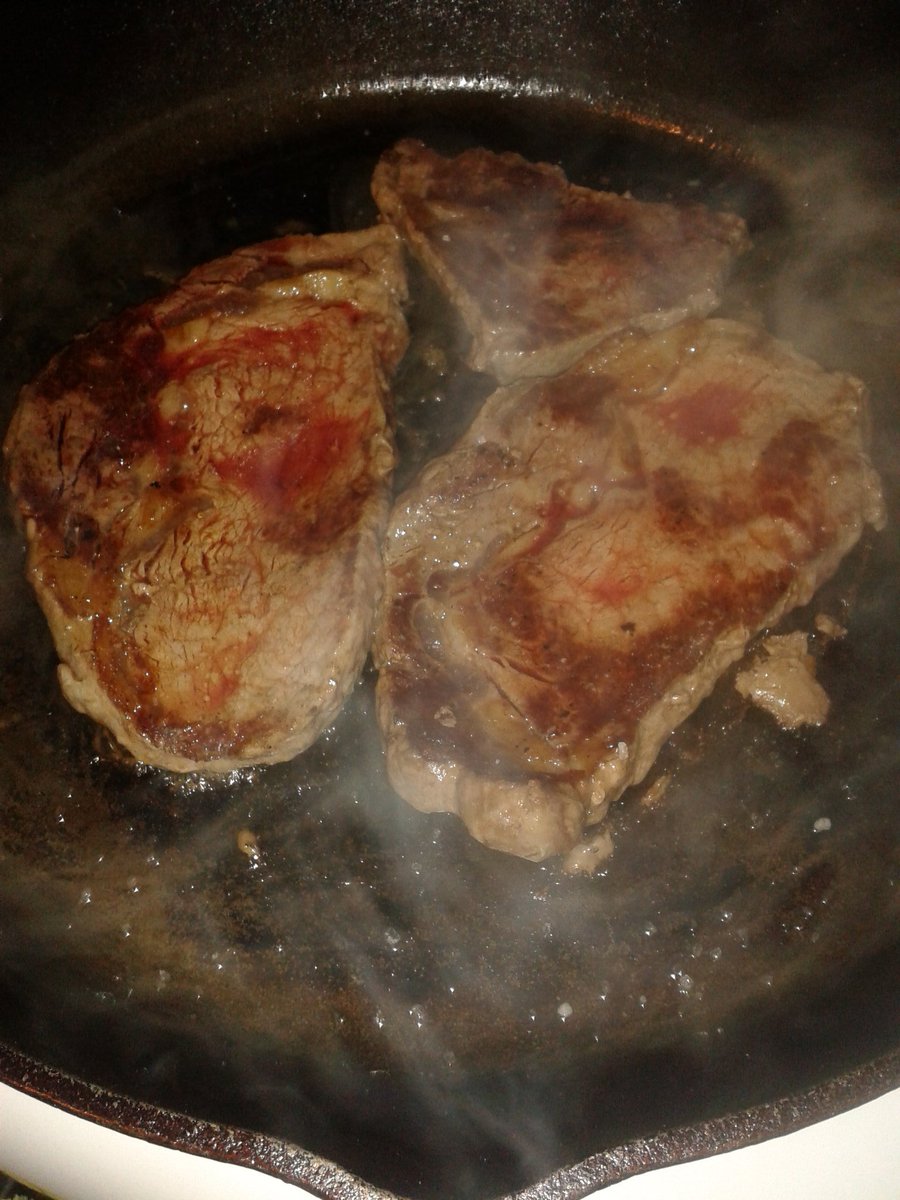What's for dinner tonight? 
We're happy diners at HP HQ! We've got grass fed HP scotch fillet in the pan.