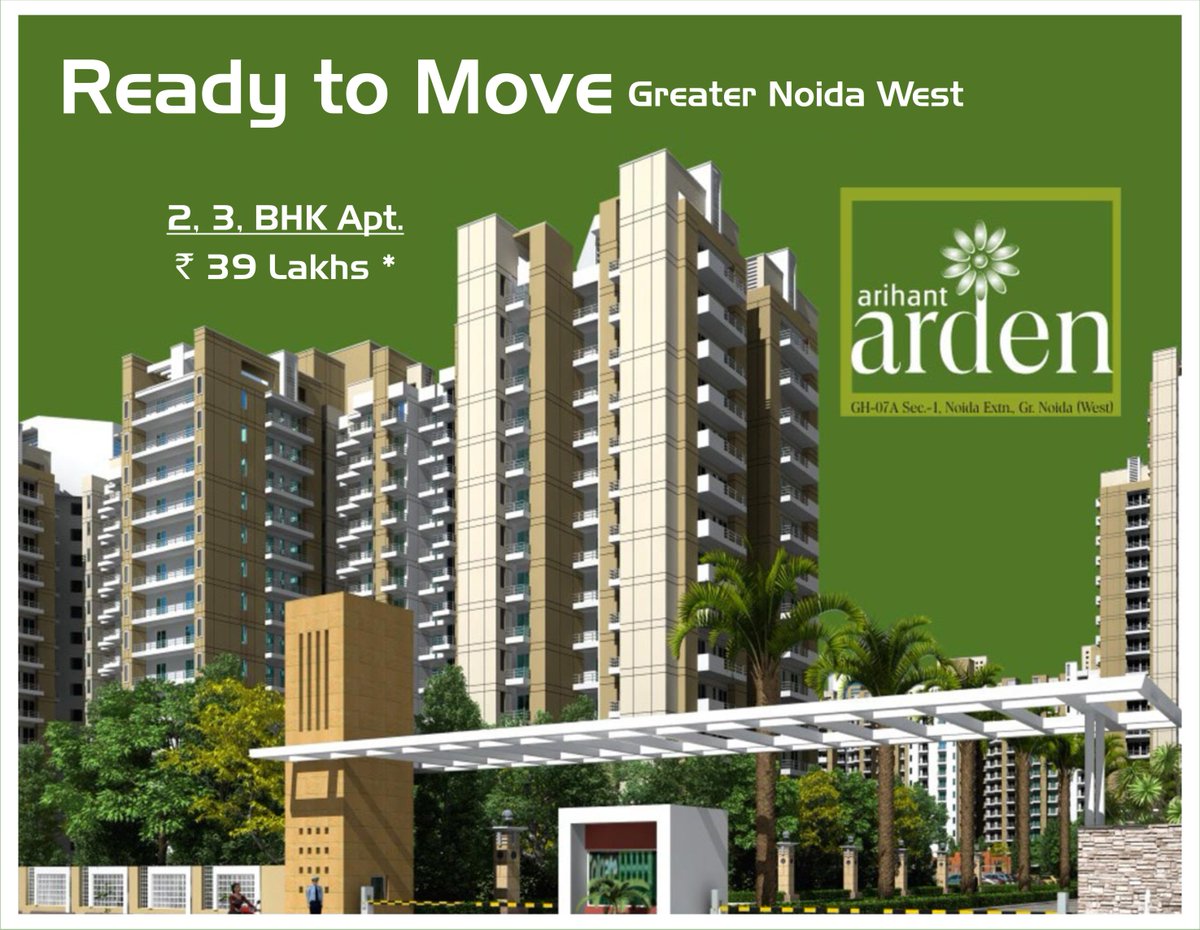 quickghar's tweet photo. #TuesdayThoughts: Thinking to buy your dream homes in Noida? #arden by #Arihant brings #luxurious 2, 3 BHK Apt. See: https://t.co/SpKrm06KOL https://t.co/o1qGLYSgtX