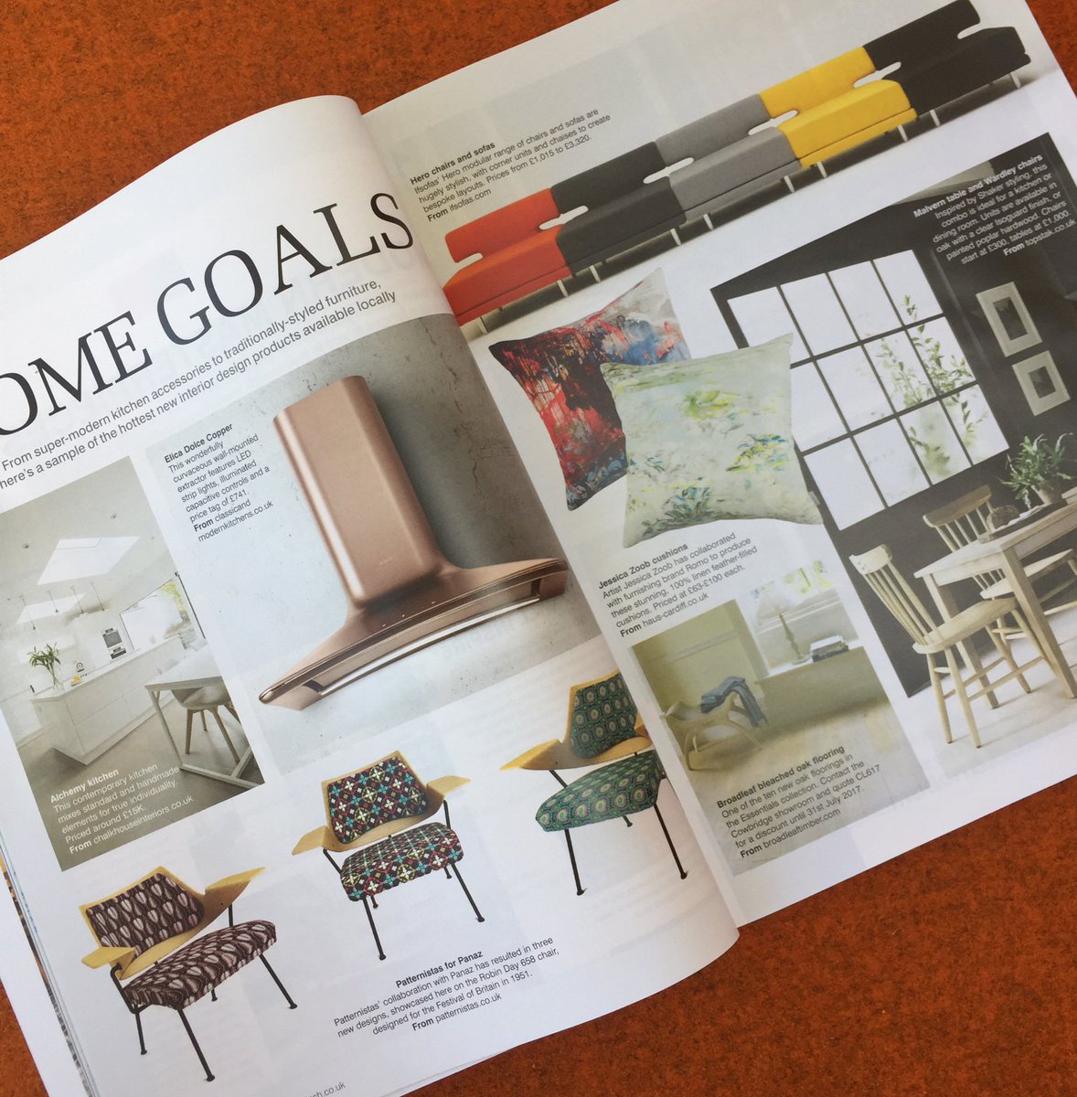 Patternistas's tweet photo. Nice to see our patterned contract fabric for @panaz featured in this months @CardiffLifeMag  (Sampled on the classic Robin Day 658 chair) https://t.co/6fpzSt2HC7