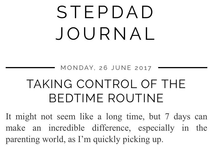 stepdadjournal's tweet image. NEW BLOG ALERT: Have you recently tried to take over a routine that is usually done by a partner? This might be relevant
#dadblog #parenting