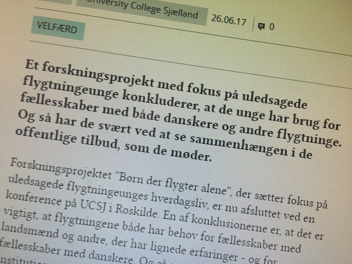 PHabsalon's tweet photo. #dkforsk-projekt afsluttet:
Unge #flygtninge efterlyser #SystemEmpati
https://t.co/kGoXtA6gkj #dksocial #forskningforfremtiden https://t.co/h6ESB1wQlz