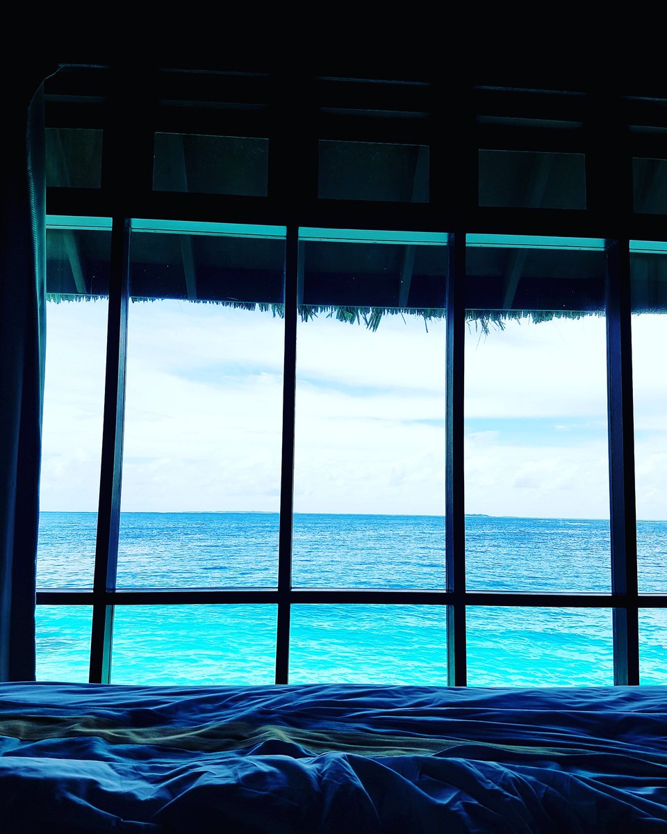 kiaran015's tweet photo. view from the Escape water villa's bed #seaview #frombed #escapewatervilla #boduhithi #holidays #maldives @WolverineMovie @RealHughJackman https://t.co/1wWbZv6NQb