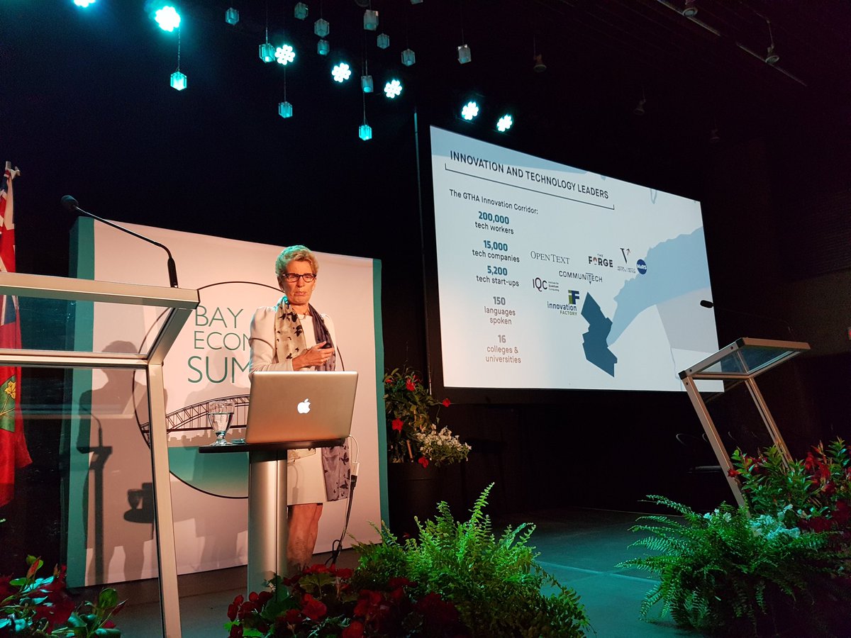 EMcMahon_Burl's tweet photo. W/@Kathleen_Wynne  at today's Bay Area Economic Summit discussing benefits of strong trading relationships, growth &amp; innovation. #BAES2017 https://t.co/9VWCdL7GzF