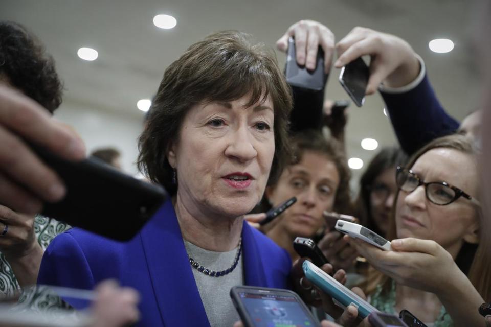 BostonGlobe's tweet photo. Maine’s Republican senator says she won’t support the Senate’s version of the health care bill. https://t.co/Jo723LwCBg https://t.co/JZwSZWj7Iu