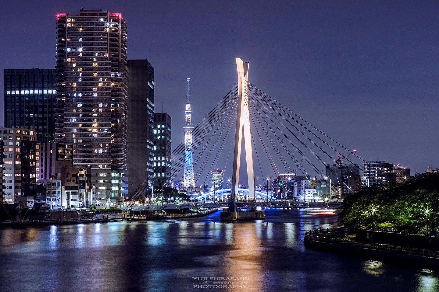 Yuji Shibasaki Photo 中央大橋とスカイツリー 久しぶりに隅田川に来ました 思えば都内夜景の原点は 隅田川の橋のライトアップ 最後はなんだかマンション広告の写真みたいになってしまった T Co Al4zbvvg97 Twitter