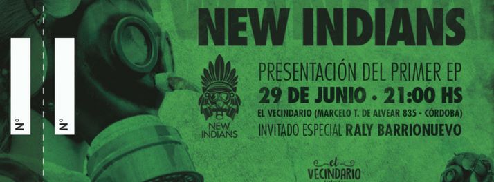 cordobagenda's tweet photo. #CórdobaCapital El 29/06 las 21 hs. @new_indians presenta su primer EP en @Espelvecindario . Entradas a $100 https://t.co/c7lSb9RwfR