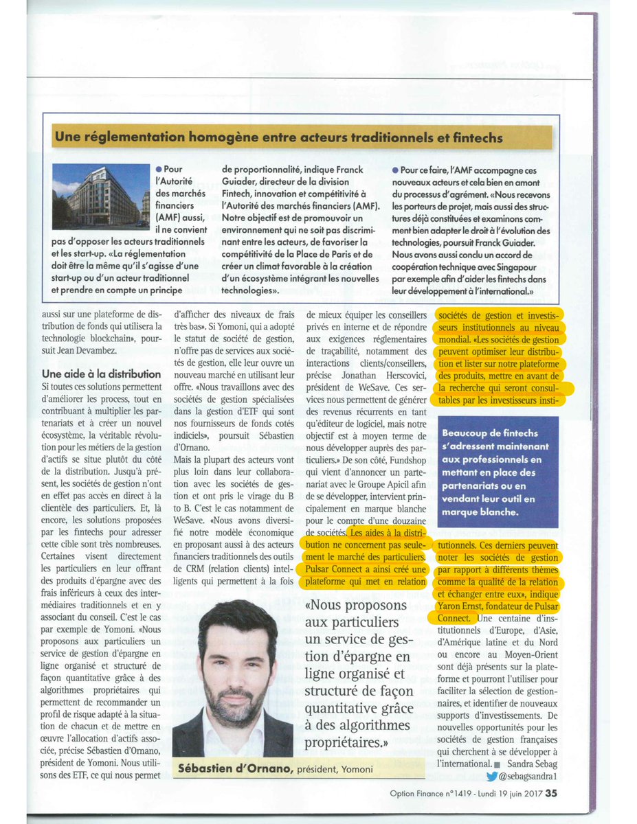 pulsarconnect's tweet photo. @pulsarconnect is glad to have been interviewed by @Option_Finance for volumn n°1419 published on 19 June 2017 https://t.co/QEhPTN2Hp3