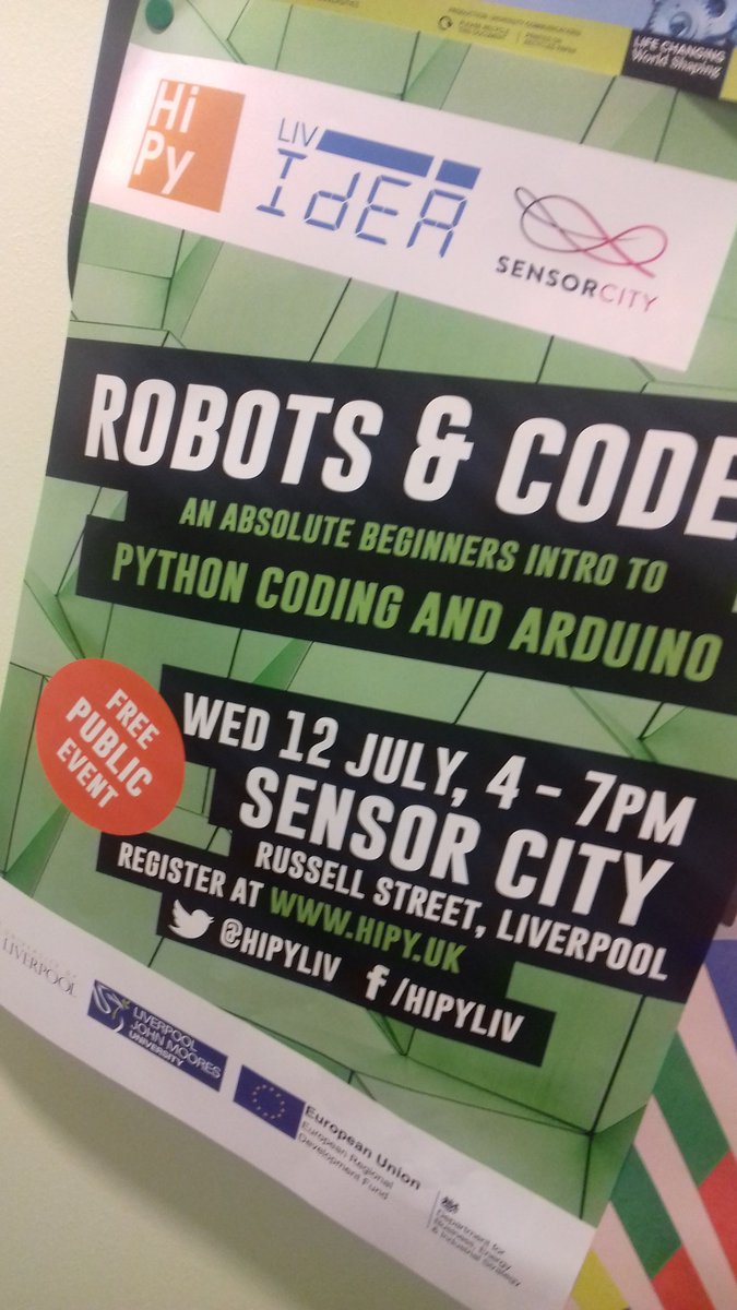 njbeesley's tweet image. #robotsandcode 💻 have invaded @IGHLiverpool @LpoolSciencePrk all welcome to this event @SensorCityUK to learn some #coding skills 🐍 @hipyliv