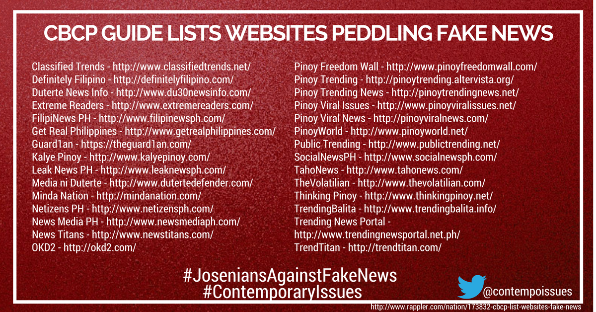 ContempoIssues's tweet photo. Let's join the online revolution in fighting fake news.Stop Sharing Fake News!

#JoseniansAgainstFakeNews #ContemporaryIssues https://t.co/xzRdGkexL9