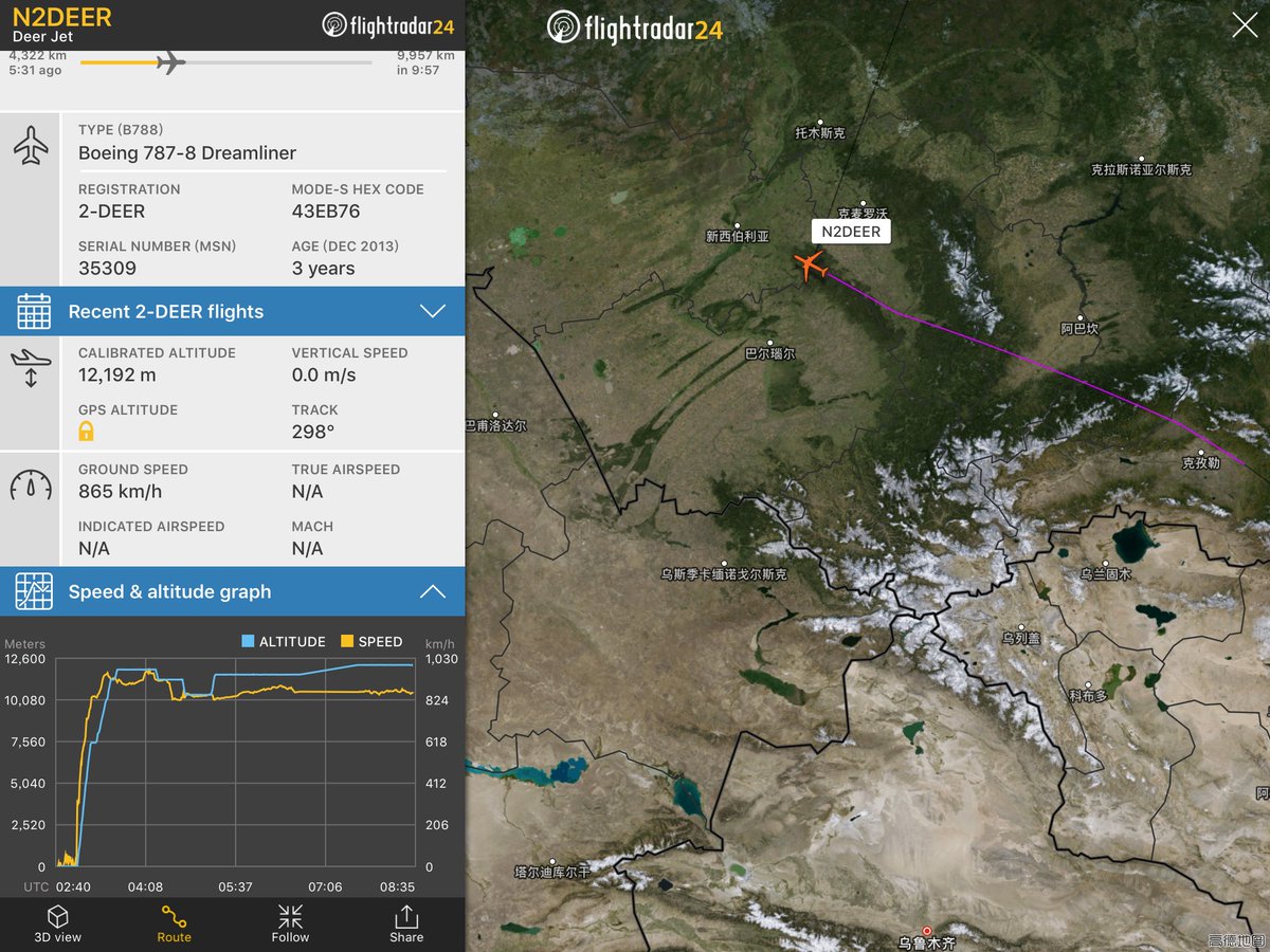 BaibaiLi1 @Hank_No @AC39vYXuH1my52s @neverscaring @ZhaoMingObserve  @KwokMiles #姚庆⚜️7️⃣ #异动⁉️ ⚠️ #目标回归❗️ #中亚🌏 #Live🔴 #进行中🔴 #北京时间🀄️🕗 #UTC+8  #20170627 #16:33 #N2DEER✈️ #飞行轨迹图📈🌏📉