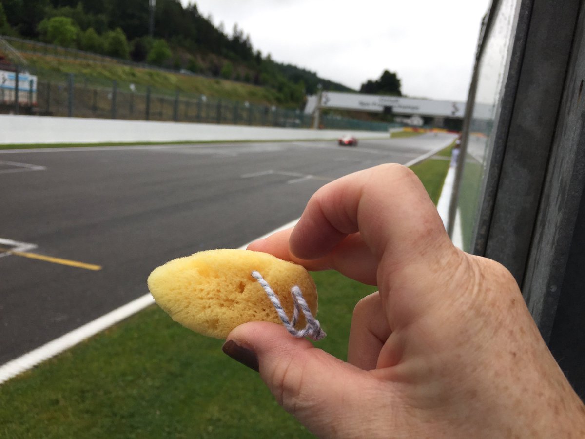 Designs_JoanK's tweet photo. Found this in my bag last week while at the F1 track at Spa Francorchamps, Belgium, for our own #CSCC event. #Shareyoursponge #Sponge https://t.co/la4pRA0Peb
