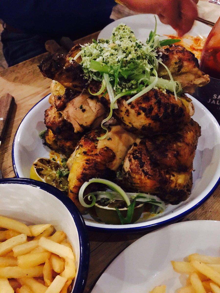 Whole chicken, 3 sides £22 … #justsaying #poshbird #london #offer #restaurant #chicken
