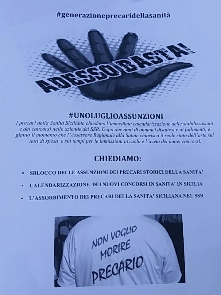 TheDoc4Tweet's tweet photo. #PaoloLimiti rip speriamo di non morire #precari #unoluglioassunzioni#sicilia #stabilizzazione @BaldoGucciardi @PaoloGentiloni @BeaLorenzin https://t.co/3RSRHrLN80