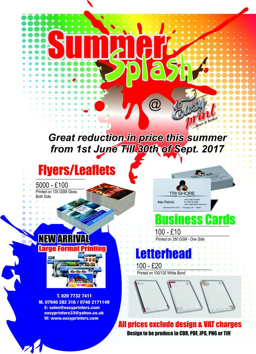 easyprinters's tweet image. Do Not Miss Out this Summer