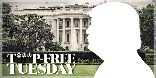 Salon's tweet photo. A day without Trump? @Salon is giving it a try with T***p-Free Tuesday. Learn more here #TFT https://t.co/1RN6JagZtd https://t.co/eoFJCbNWYE