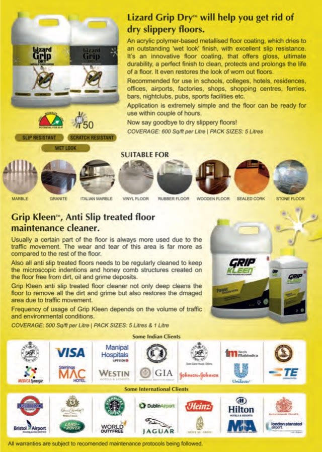 LizardGripIndia's tweet photo. #LizardGrip #AntiSlip #protects you from all kinds of #slipperyfloors. Stay #safe https://t.co/GXKp89ZSAR