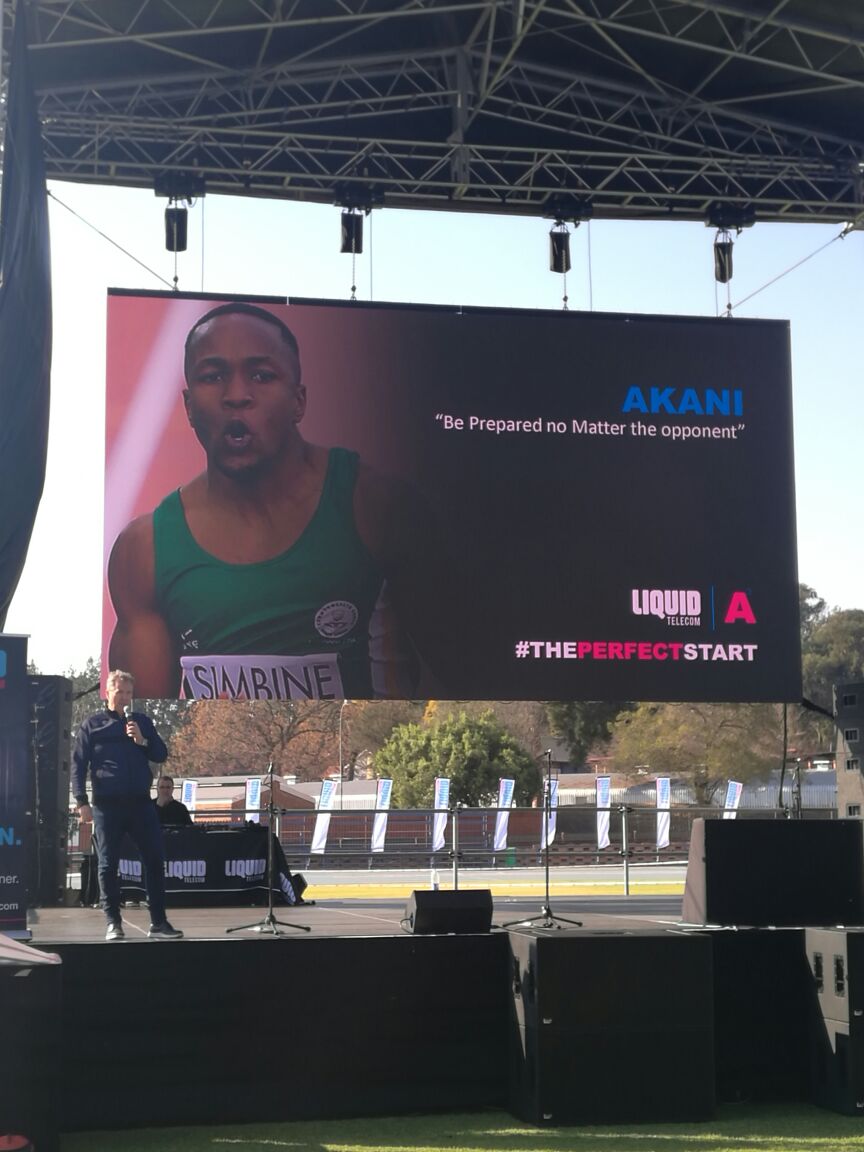In_SiteAM's tweet photo. Exciting launch of a new partnership. Sprint sensation @AkaniSimbine revealed as a brand ambassador for @LiquidTelecomSA https://t.co/JGun8paFGC