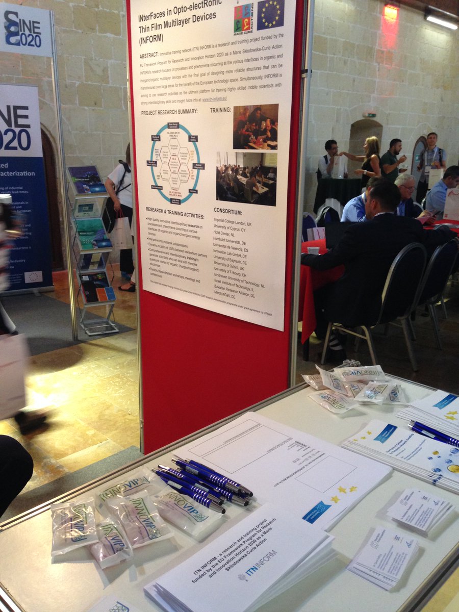 ITN_INFORM's tweet image. Pictures of the successful dissemination of the INFORM project at the  Euronanoforum 2017 in Valletta, Malta. Thank you Dr. P. Panagiotou!