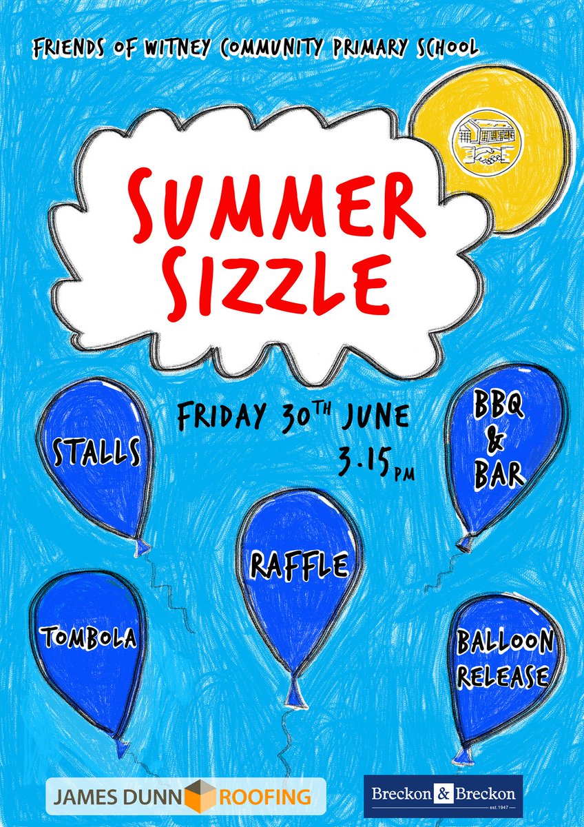 AngieEustice's tweet photo. #Witney folk, come on down to the WCPS #SummerSizzle on Friday - stalls/activities for all the family inc the wonderful @scienceoxford https://t.co/3G7bQaOKFq