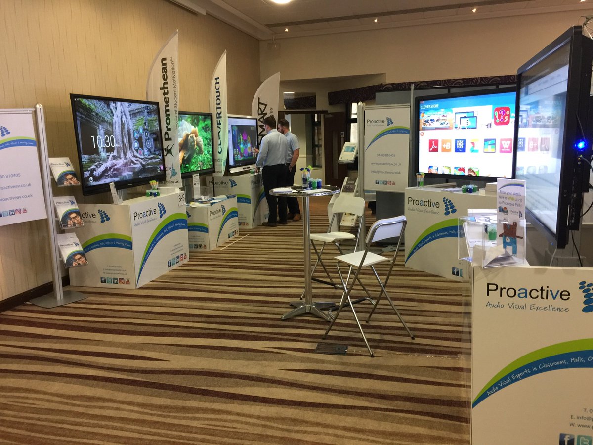 Proactive_AV's tweet photo. Stand is looking good @E2BN #E2BN - @myClevertouch @PrometheanUKI demos & @WicksteedPark competition! #avtweeps #edtech https://t.co/UocBAfx4w7