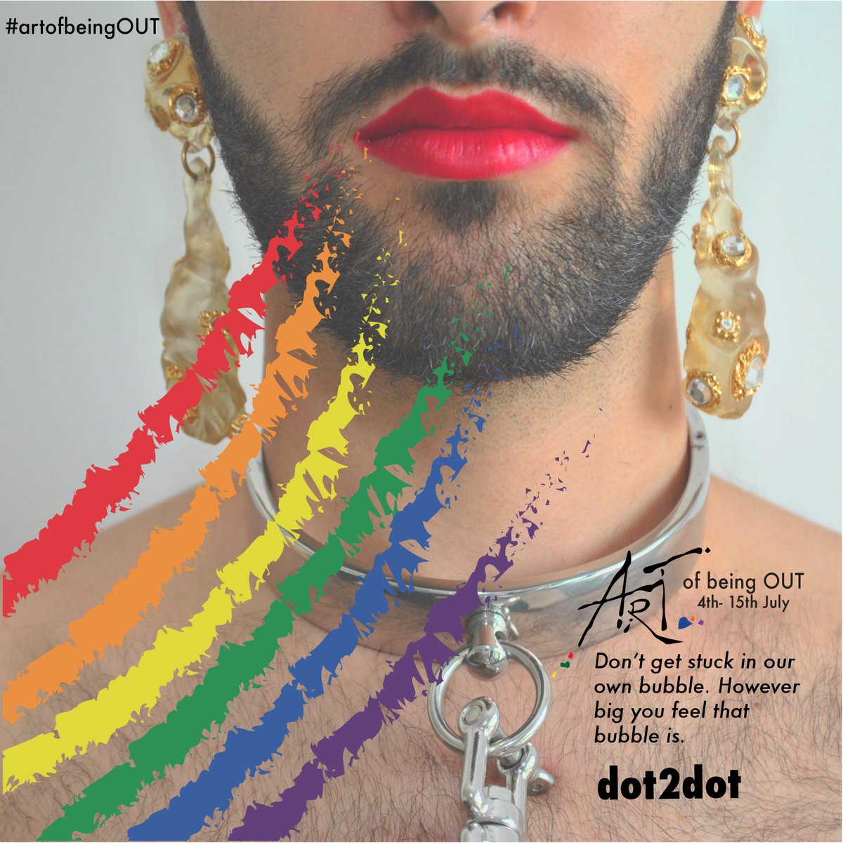 dcontempart's tweet photo. #artofbeingOUT in collaboration with @OUTstandingiB  aid of @GalopUK 
4nd - 15th July
Our 1/13 artists are #dot2dot
#PRIDE #artofbeingOUT https://t.co/zmVnF0HnVK