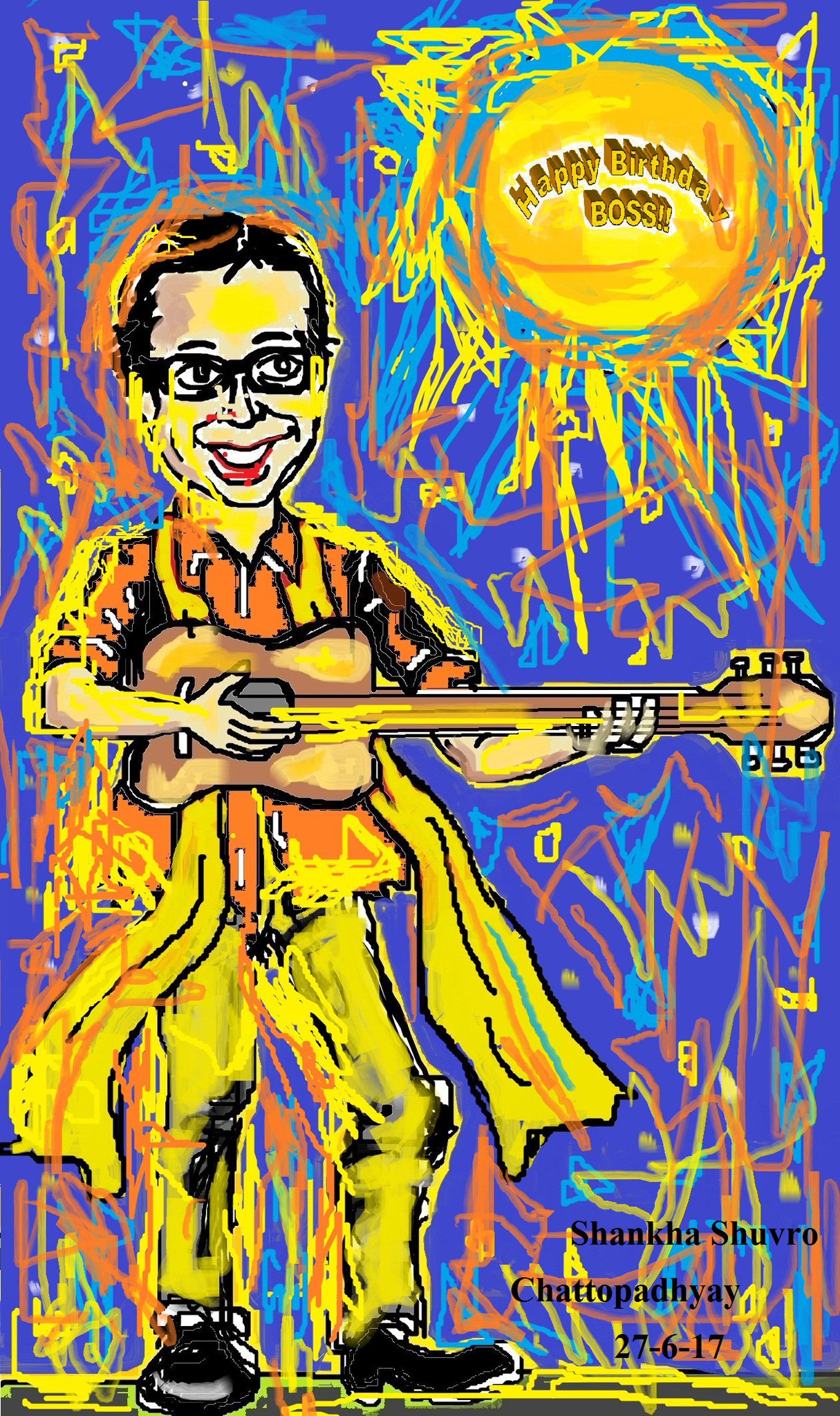 Happy Birthday The Boss R.D Burman!!
My Tribute by My Cartoon-   