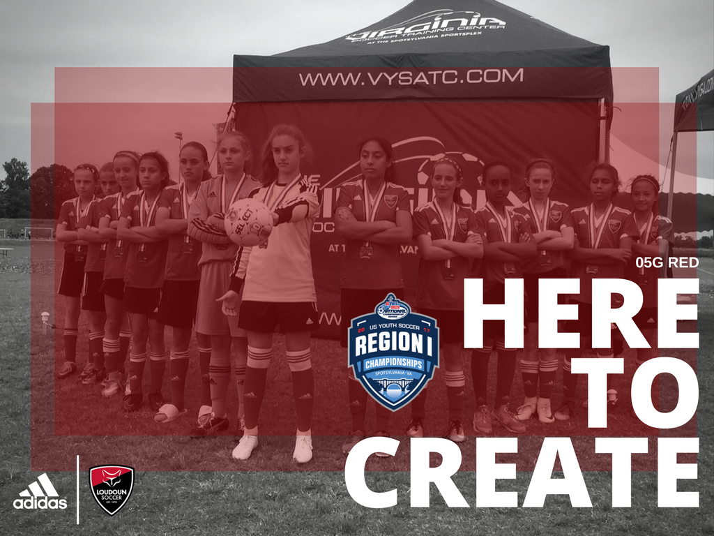 loudounsc's tweet photo. The #ROADtoTX starts in 3⃣ days. #05GRed are ready. #heretocreate #repthered https://t.co/AcIxLZJugG