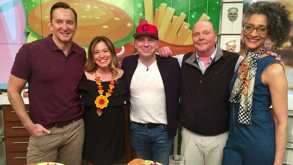 While reinventing the classic pub burger, <a href="/thechew/">The Chew</a> crew also whip up a supremely sippable Mexican Chocolate Sweet Potato Milkshake.