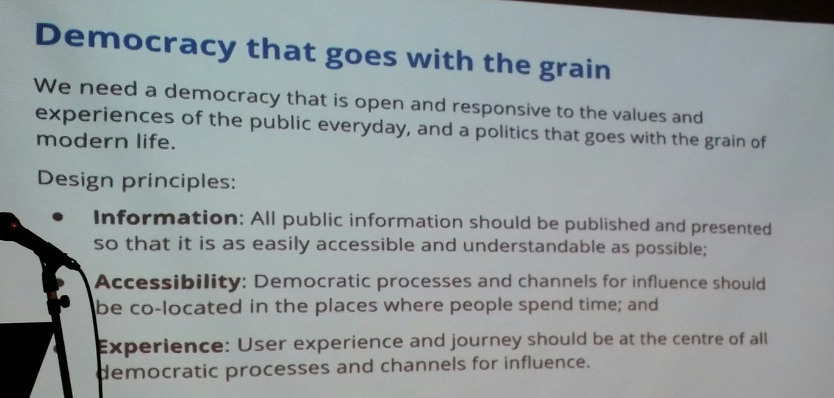 adr_smith's tweet photo. Designing Democracy #delib event this am: for most people the daily experience of democracy is tough but cd be made better. CAB views below. https://t.co/d28IbG442g