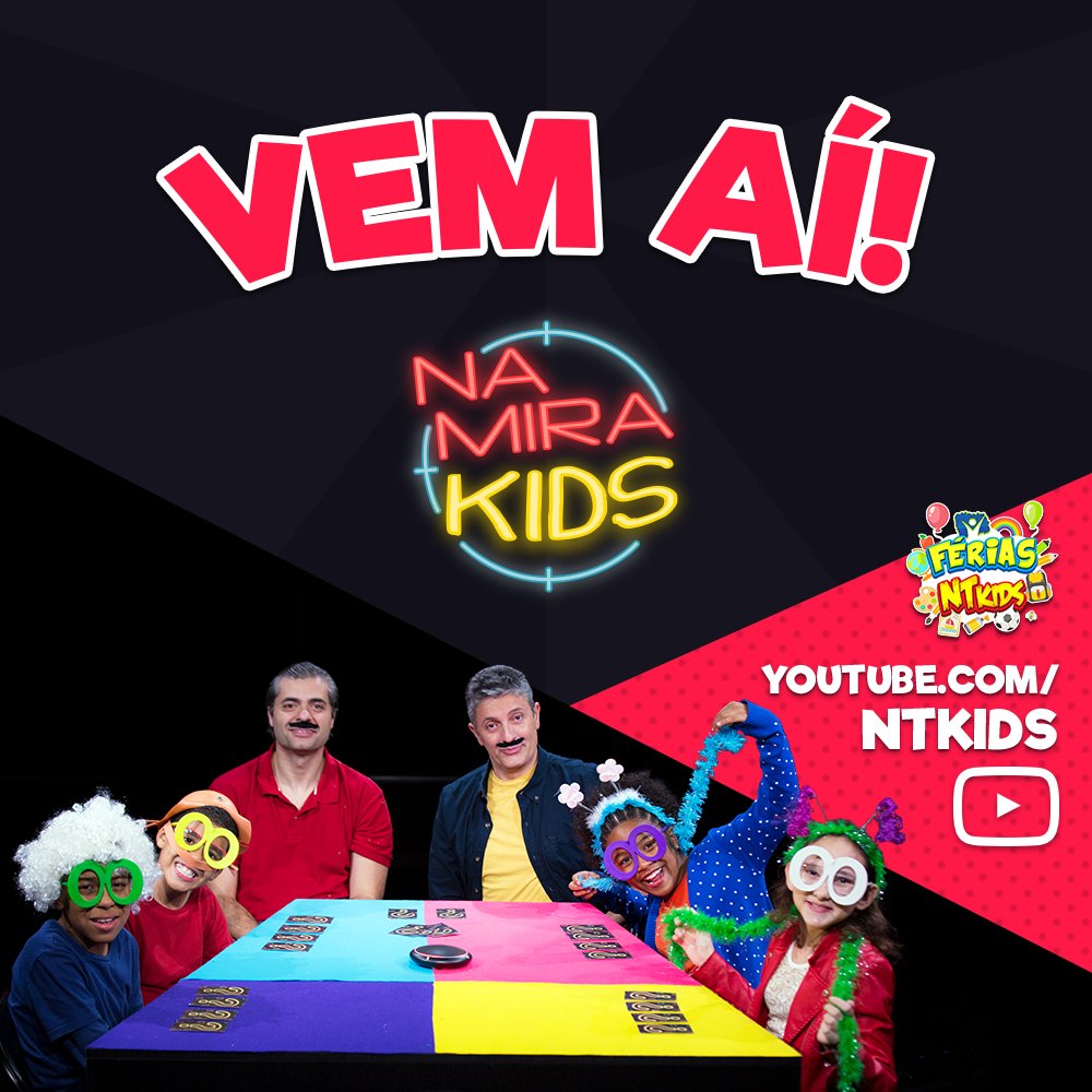 Em julho, o #NaMiraKids está de volta ao canal do #NTKids no Youtube \o/ Nosso especial de férias vai ser demais! bit.ly/feriasntkids20…