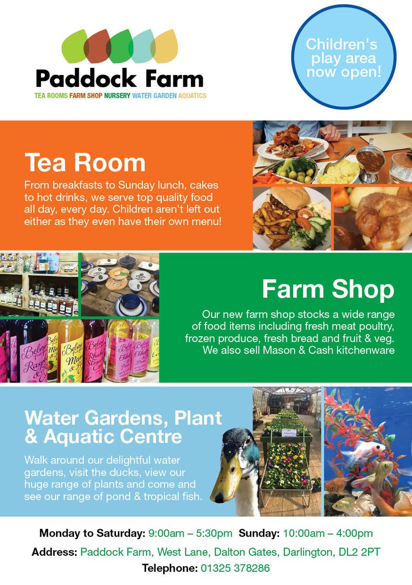 Darlington Monthly (@darlingtonmonth) on Twitter photo #DarloBiz From tea room to farm shop, Plant & Aquatic centre to Water gardens <a href="/Paddock_Farm/">Paddock Farm</a> has it all for a great day out 01325 378286 #DarloBiz From tea room to farm shop, Plant & Aquatic centre to Water gardens <a href="/Paddock_Farm/">Paddock Farm</a> has it all for a great day out 01325 378286