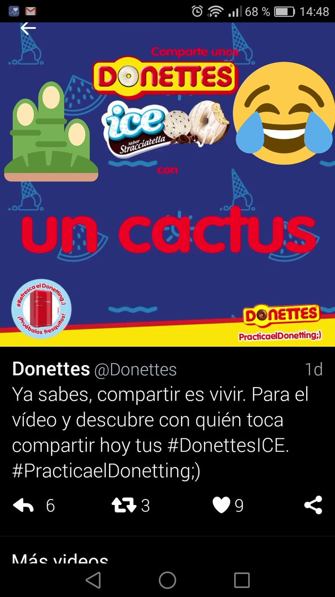 gitanina's tweet photo. @Donettes #DonettesICE. #PracticaelDonetting  jaaaajjaaa con un cactus lo comparto me van quedar como un colador https://t.co/0kYwk9yxiz