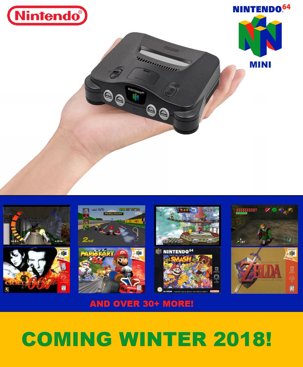 Retr0Joe's tweet photo. I'VE JUST PRE-ORDERED THE NEW #Nintendo #N64CLASSIC MINI!

WOOOOOOOO :)

#GamersUnite #N64 https://t.co/C7uFNXtNAL