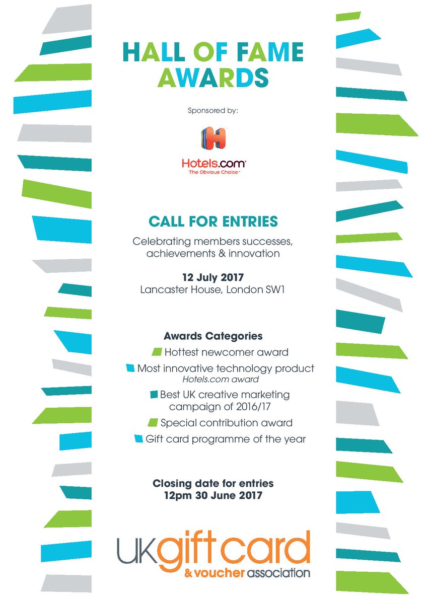 GCVA_'s tweet photo. Deadline for the UKGCVA Hall of Fame Awards: Friday 30 June. Get yours in asap! https://t.co/vBILJAXHFL