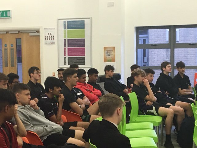 RastrickEnglish's tweet photo. On Thursday,boys from Yr10 took part in a technology driven,physical activity based literacy day.

Part 3: Talk from guest speaker @BigEorl https://t.co/yj4kAPxPNr