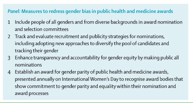 rheault_m's tweet photo. Only one in 10 public health and medicine awards are given to women-how to redress gender bias. @ASNKidney @AST_info https://t.co/88nZYVUGKu https://t.co/5LKDbJlttL