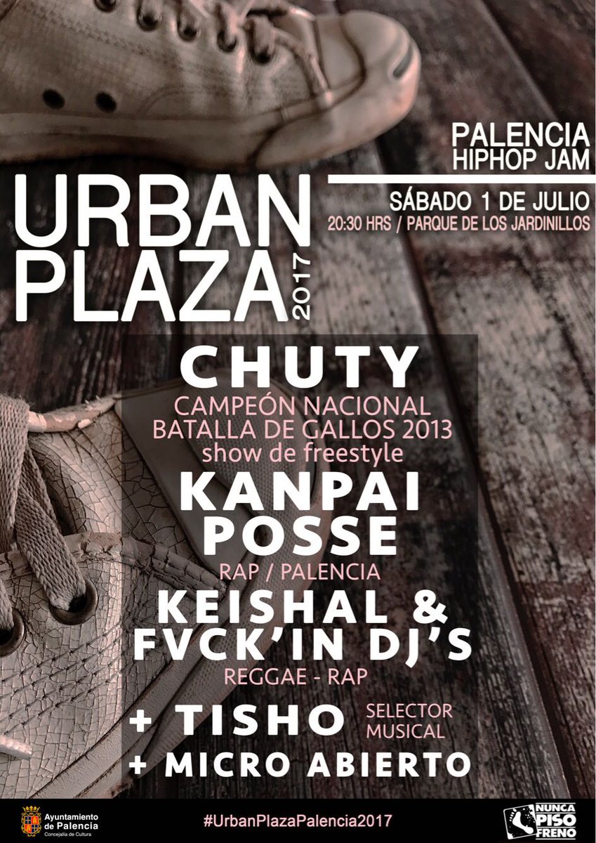 DJotaPe's tweet photo. ESTE SÁBADO DÍA1!URBAN PLAZA FESTIVAL!! #HIPHOP #REGGAE #PALENCIA desde las 20.30H @FUCKINDJSSOUND @keishalsidibe1 @tisho23 @NUNCAPISOFRENO https://t.co/GYJfuO6FuI