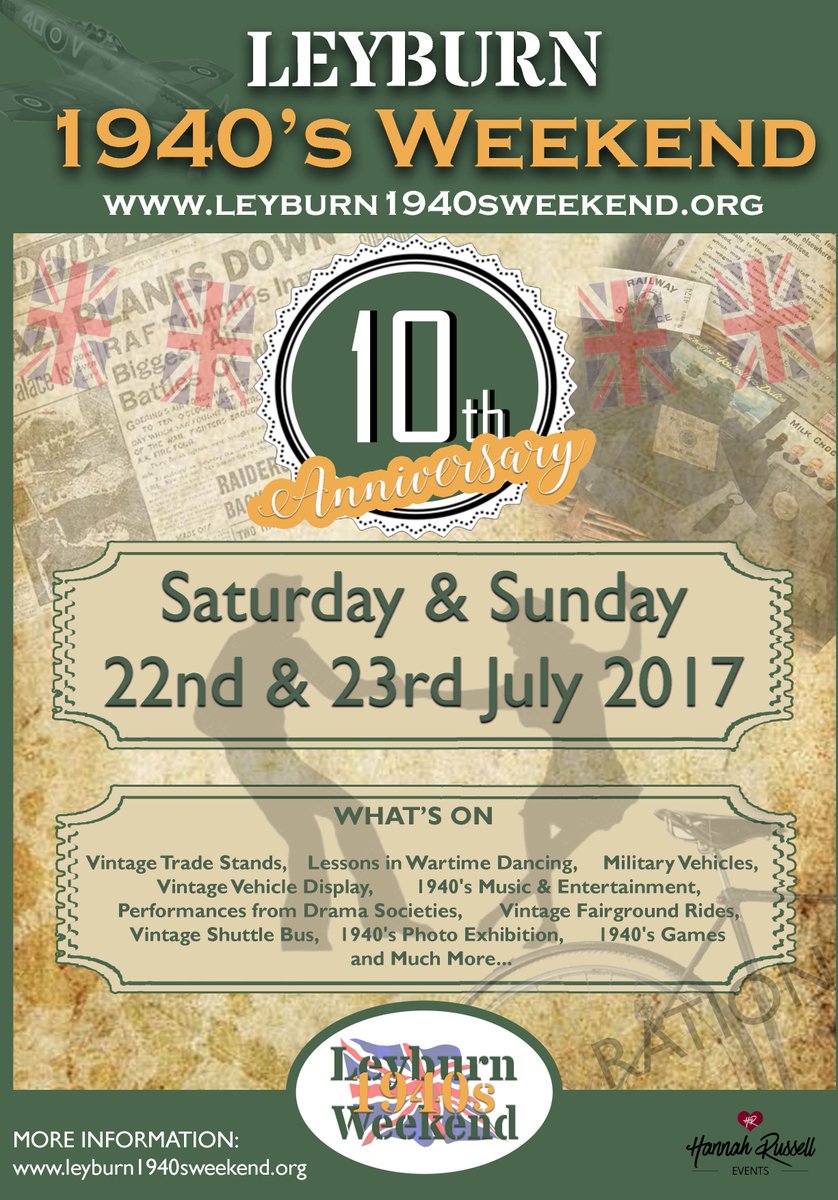 Don't miss out on this years 1940's weekend in Leyburn Market Town! ☺️