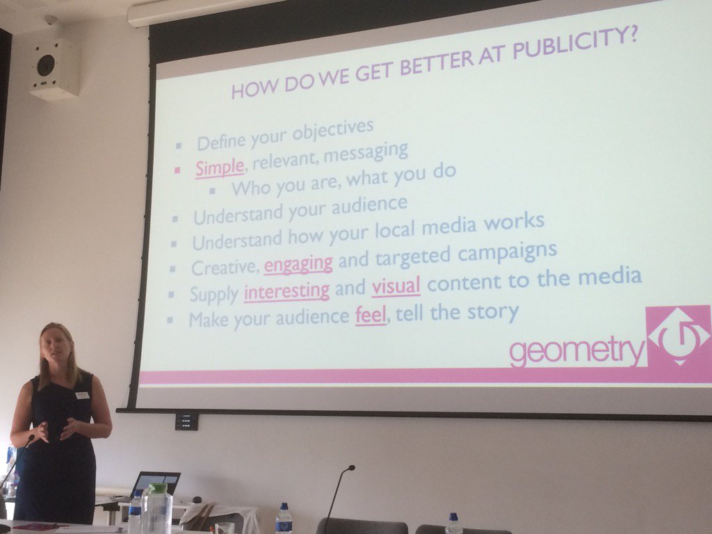 TheDomChambers's tweet image. Tips on publicity for charities by @geometrypr at @VCBath