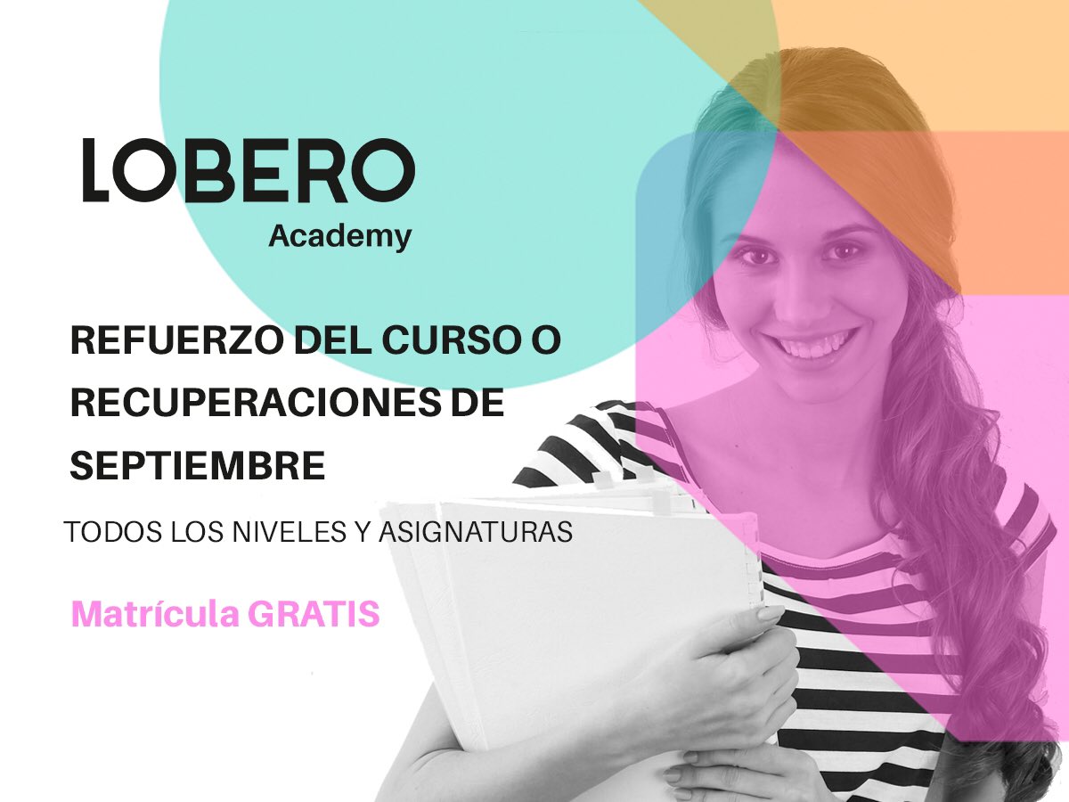 grupolobero's tweet photo. ➡️ #Refuerzo del #curso o #recuperaciones de #Septiembre #Primaria #ESO #Bachiller 📚📝🚀 #LoberoAcademy https://t.co/5XfhLcQ4K7