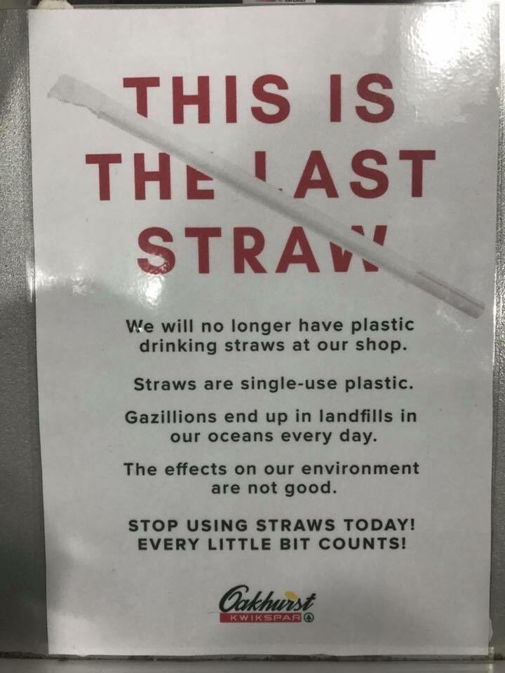 greybeardsme's tweet photo. What is your local takeaway, cafe, shop doing regarding #noplasticstraws #standupandbecounted. #choosebetweenstrawsandmycustom https://t.co/rNxwJt8671