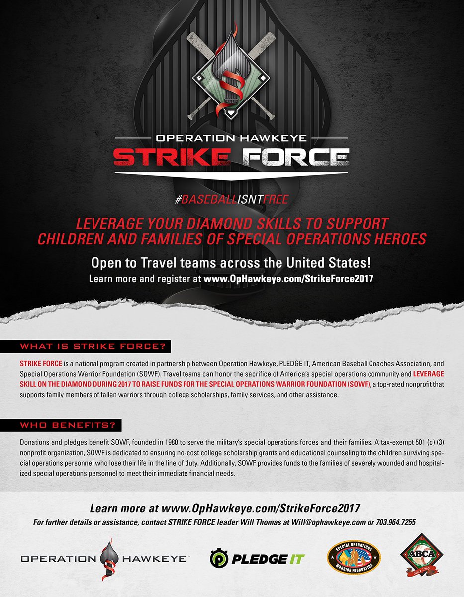 op_hawkeye's tweet photo. Wearing cammo pump you up? Imagine how good it feels to know your ⚾️ skills support 🇺🇸's heroes.  Join #STRIKFORCE: https://t.co/XNncdFTIRl https://t.co/gknjHvcyqE