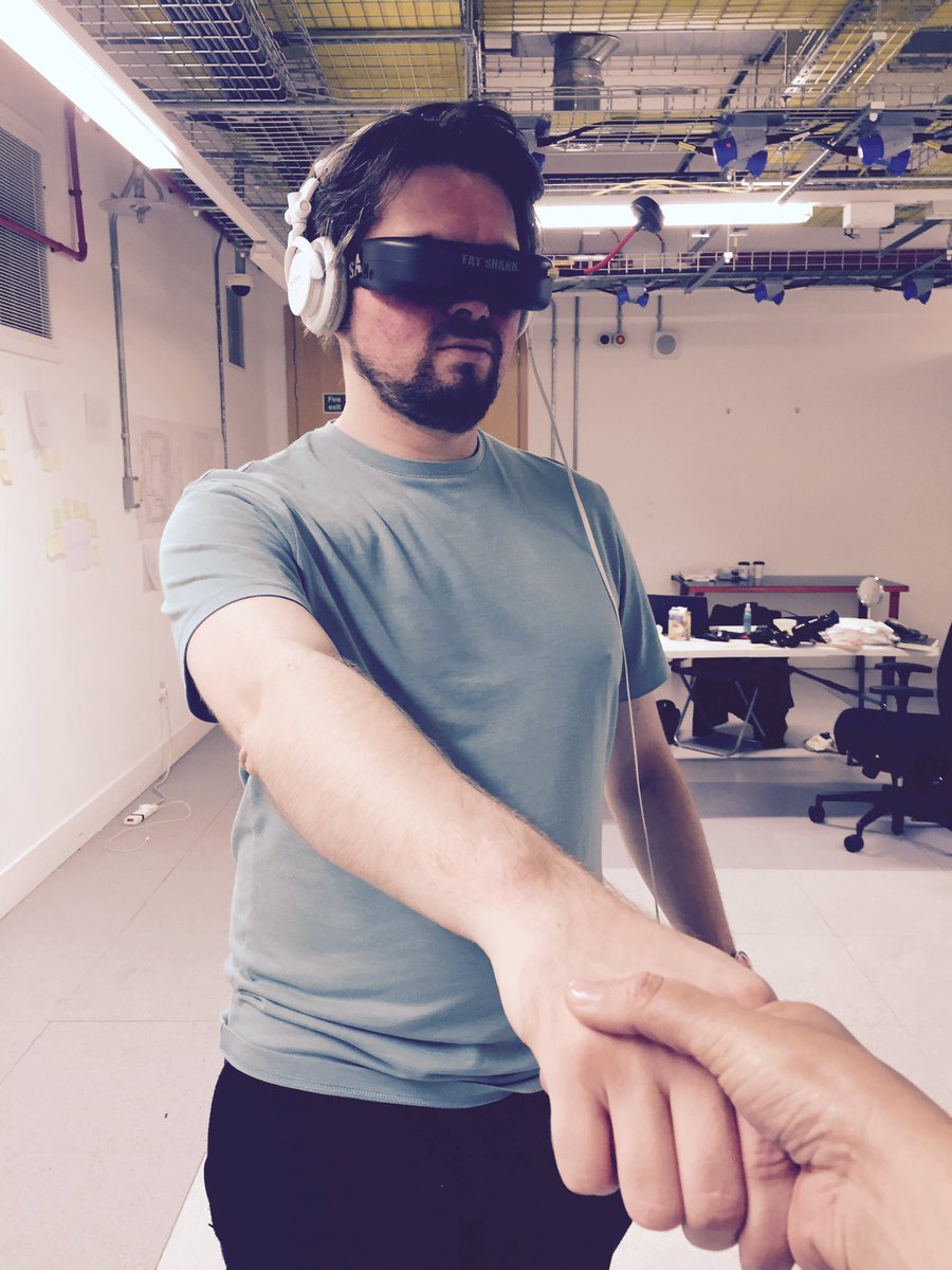 Day 2 of the #NaturalQuarantines R&amp;D. Playing with drone video goggles, blindfolds &amp; audio recordings.