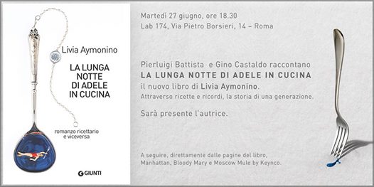 GiuntiEditore's tweet photo. Amici romani, alle 18.30 vi aspettiamo al #Lab174 con @Ginocastaldo e @PierluigiBattis che presentano il nuovo romanzo di Livia Aymonino π½οΈπ· https://t.co/LcIATO6Gfc