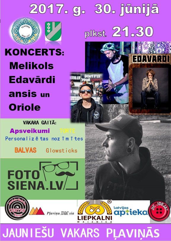 PlavinuNovads's tweet photo. @Melikols @edavardi,  ansis un @_0riole uz vienas skatuves Pļaviņu svētkos! https://t.co/q1nGzZ2acl