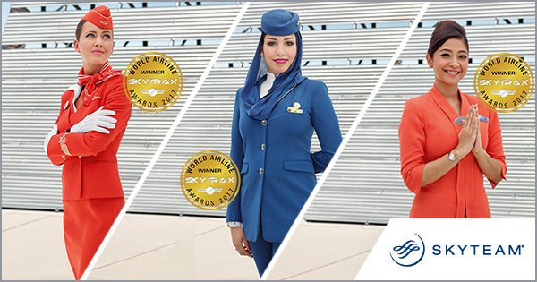 skyteam's tweet photo. Big congrats to #winners @IndonesiaGaruda, @Saudi_Airlines & @aeroflot who each went home with awards at last week's #Skytrax2017 Awards! https://t.co/sCCE2gXvwL